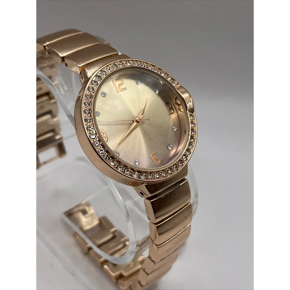 Time and Tru Women's Rose‎ Gold Quartz Watch 34mm Case- New Battery